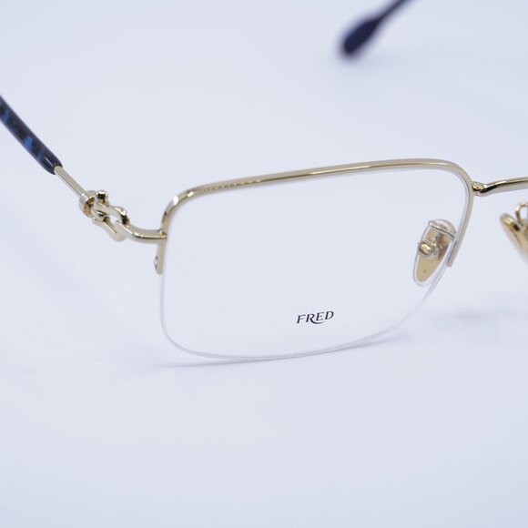 Fred FG50017U 030 Eyeglasses Gold 58mm Rectangle Frame - Picture 9 of 10
